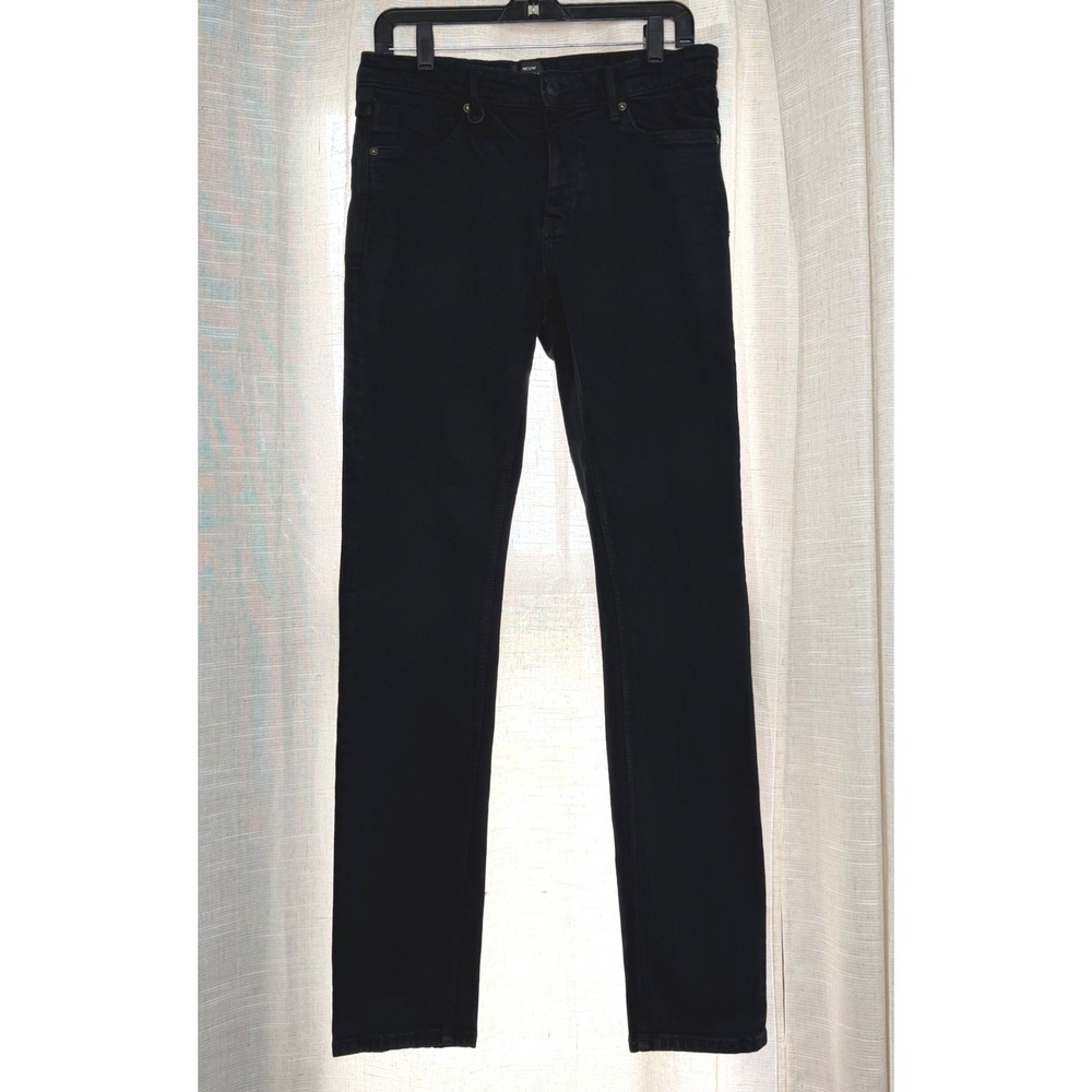 NEUW Iggy Skinny Jeans Black Denim Button Fly Stretch 34233 Men's Size 32x34